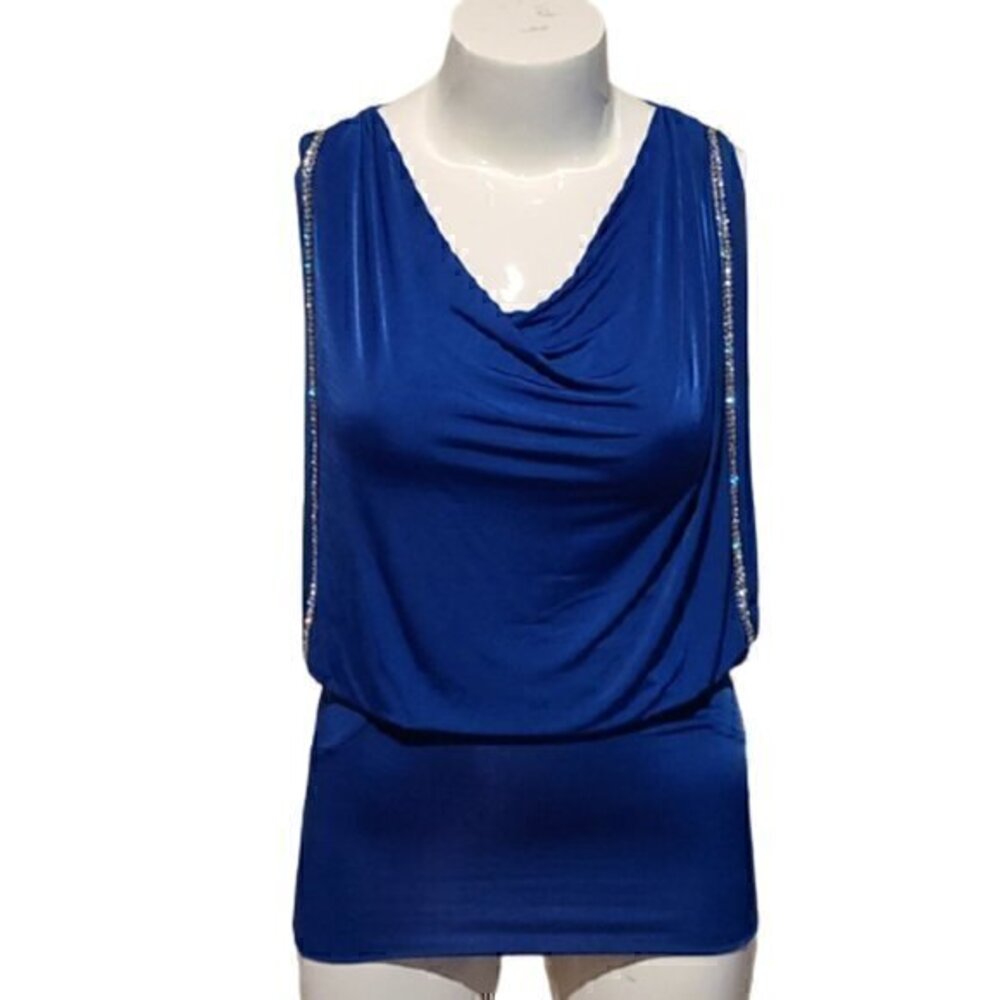[A'Gaci] Blue Fitted Mini Dress - Size M